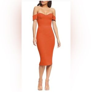 Dress the Population off the shoulder dress